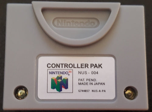 Controller Pak Memory Card Nintendo 64 N64 Save Games by VintageVideoGameStore