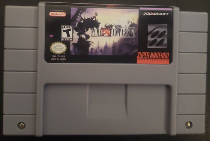 Final Fantasy 6 SNES Video Game Cartridge Super Nintendo 1994 by VintageVideoGameStore