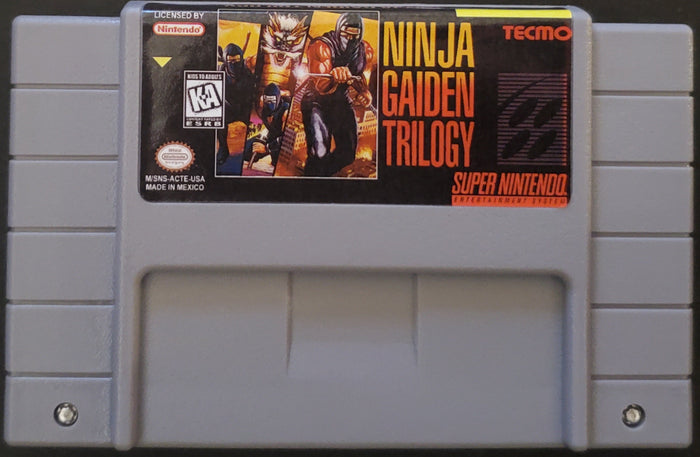 Ninja Gaiden Trilogy SNES Game Cartridge Super Nintendo Reproduction Edition