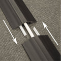 D-Line Medium-Duty Floor Cable Cover, 2.75 x 0.5 x 6 ft, Black