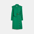 Coach Texture Drape Belted A-Line Shirtdress, Size 8 by Vanessa Jane