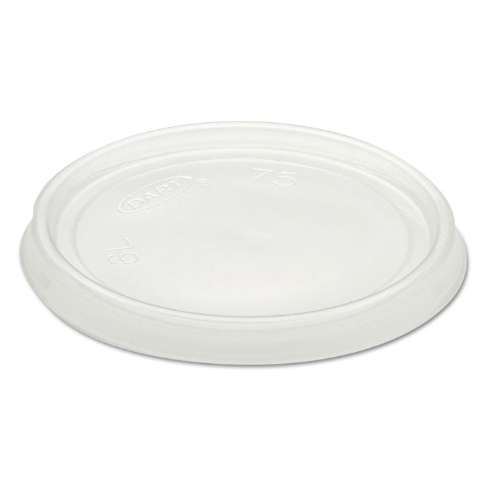 Dart Non-Vented Container Lids, Clear, Plastic, 100/Pack, 10 Packs/Carton