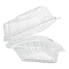 Dart Showtime Clear Hinged Containers, Pie Wedge, 6.67 oz, 6.1 x 5.6 x 3, Clear, Plastic, 125/Pack, 2 Packs/Carton