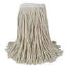 Boardwalk Banded Cotton Mop Heads, Cut-End, 20oz, White, 12/Carton