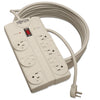 Tripp Lite Protect It! Surge Protector, 8 AC Outlets, 25 ft Cord, 1,440 J, Light Gray