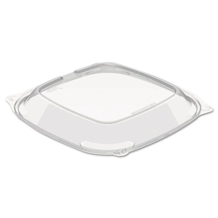 Dart PresentaBowls Pro Clear Square Bowl Lids, Large Vented Square, 8.5 x 8.5 x 1, Clear, Plastic, 63/Bag, 4 Bags/Carton