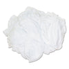 HOSPECO New Bleached White T-Shirt Rags, Multi-Fabric, 25 lb Polybag