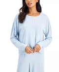 Jenni Ribbed Henley Pajama Top, Size Small by Vanessa Jane