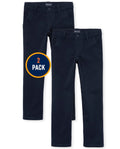 The Childrens Place Girls Uniform Stretch Skinny Chino Pants 2-Pack in Blue | Size 10 | by Vanessa Jane