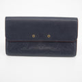 Louis Vuitton Navy Monogram Empreinte Portefeuille Pont Neuf Long Wallet #2033 by Bolt Boutique