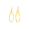 14k Yellow Gold Earrings with Polished Open Teardrop Dangles by Bids.com