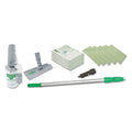 Unger SpeedClean Window Cleaning Kit, 72" to 80", Extension Pole With 8" Pad Holder, Silver/Green