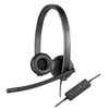 Logitech USB H570e Over-the-Head Wired Headset, Binaural, Black