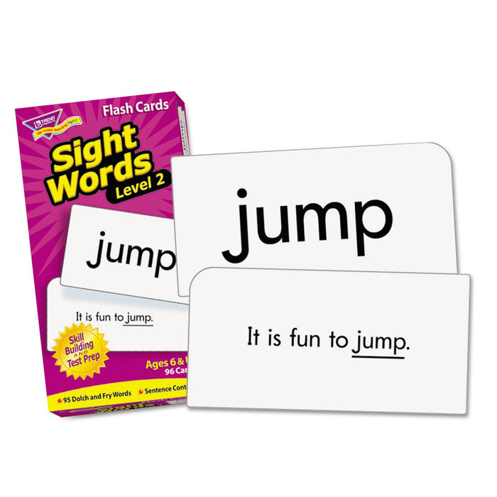 TREND Skill Drill Flash Cards, Sight Words Set 2, 3 x 6, Black and White, 97/Set