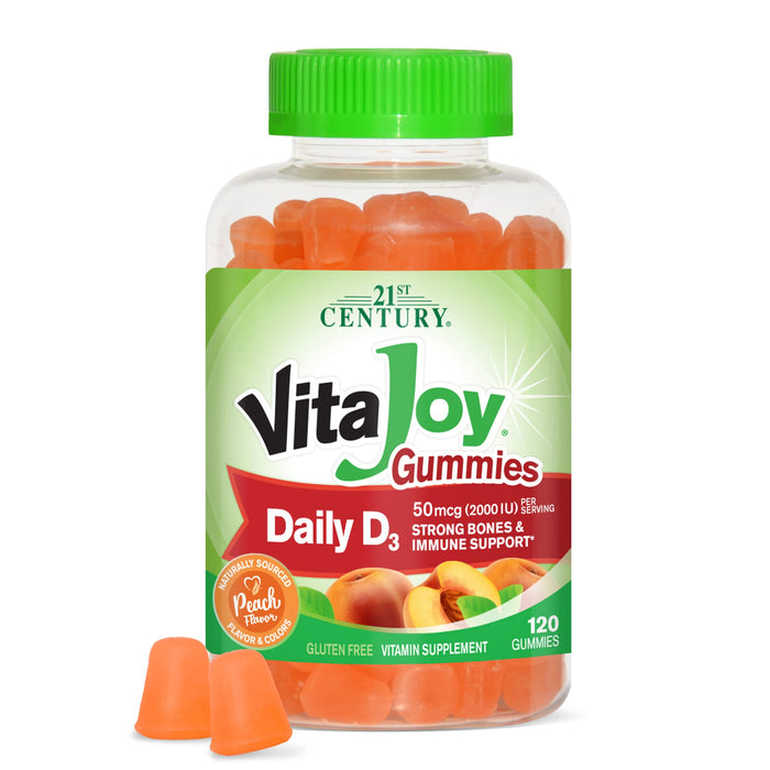 21st Century VitaJoy Daily D Vitamin D3 1000 IU Gummies, 120 Count by Pasteur Pharmacy