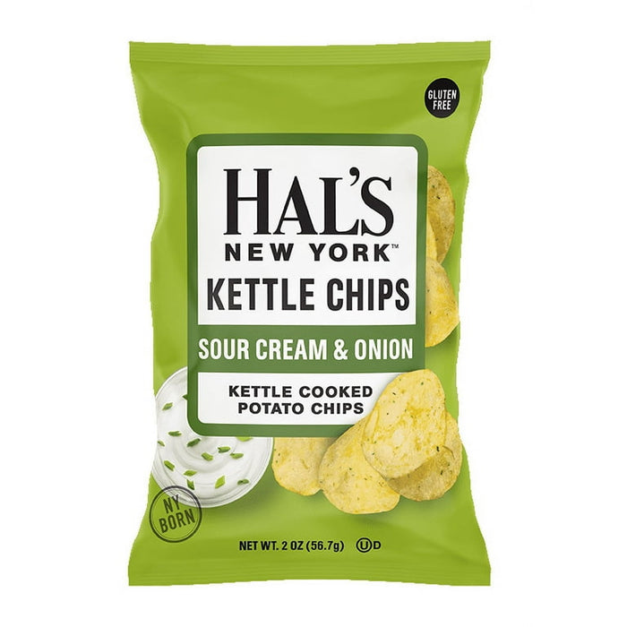 Oasis Snacks Hal’s New York Kettle Cooked Potato Chips Sour Creme & Onion 2 Oz (56.7 G) by Pasteur Pharmacy