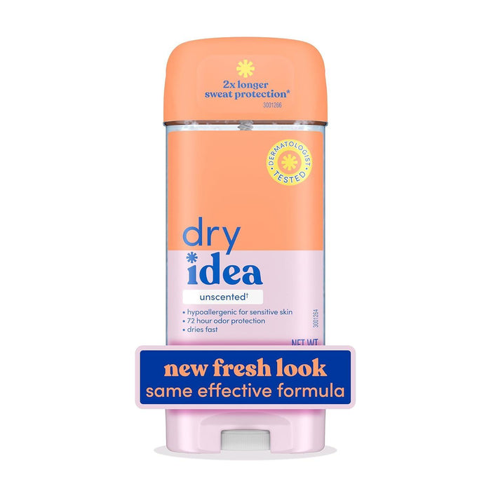 Dry Idea Antiperspirant & Deodorant Clear Gel, Unscented 3 Oz by Pasteur Pharmacy