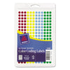 Avery Handwrite-Only Self-Adhesive "See Through" Removable Round Color Dots, 0.25" dia, Assorted, 216/Sheet, 4 Sheets/Pack, (5796)