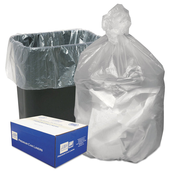 Ultra Plus Can Liners, 10 gal, 8 microns, 24" x 24", Natural, 1,000/Carton