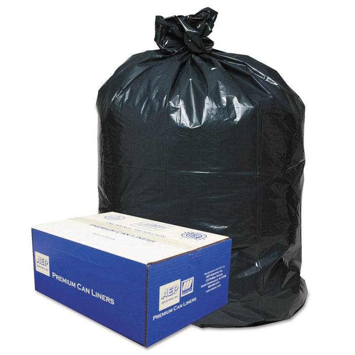 Classic Linear Low-Density Can Liners, 45 gal, 0.63 mil, 40" x 46", Black, 250/Carton