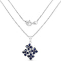 3.68 Carat Genuine Blue Sapphire .925 Sterling Silver Pendant by Bids.com