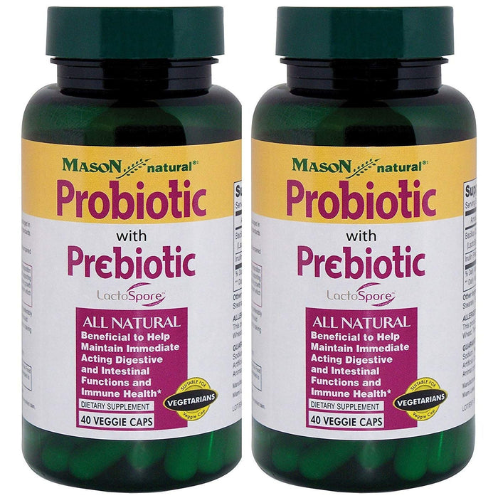 Mason Natural Probiotic With Prebiotic 1 Billion, 40 Veggie Caps by Pasteur Pharmacy