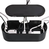 D-Line Large Cable Tidy Units, 16.5" x 6.5" x 5.25", Black