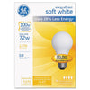 GE Halogen Bulb, Globe, 72 Watts, Soft White, 4/Pack