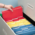 Smead Interior File Folders, 1/3-Cut Tabs: Assorted, Letter Size, 0.75" Expansion, Yellow, 100/Box