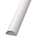 D-Line Decorative Desk Cord Cover, 60" x 2" x 1" Cover, White