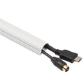D-Line Decorative Mini Cord Cover, 60" x 1.25" x 0.5" Covers, White