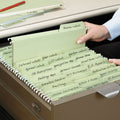 Smead FasTab Hanging Folders, Letter Size, 1/3-Cut Tabs, Moss, 20/Box