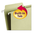 Smead FasTab Hanging Folders, Letter Size, 1/3-Cut Tabs, Moss, 20/Box