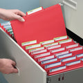 Smead FasTab Hanging Folders, Letter Size, 1/3-Cut Tabs, Red, 20/Box