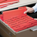 Smead FasTab Hanging Folders, Letter Size, 1/3-Cut Tabs, Red, 20/Box