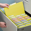 Smead FasTab Hanging Folders, Letter Size, 1/3-Cut Tabs, Yellow, 20/Box