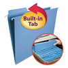 Smead FasTab Hanging Folders, Letter Size, 1/3-Cut Tabs, Blue, 20/Box
