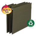 Smead FasTab Hanging Folders, Legal Size, 1/3-Cut Tabs, Standard Green, 20/Box