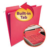 Smead FasTab Hanging Folders, Letter Size, 1/3-Cut Tabs, Red, 20/Box