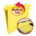 Smead FasTab Hanging Folders, Letter Size, 1/3-Cut Tabs, Yellow, 20/Box