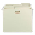 Smead FasTab TUFF Hanging Pockets, Letter Size, 1/3-Cut Tabs, Moss, 9/Box