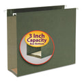 Smead Box Bottom Hanging File Folders, 3" Capacity, Letter Size, Standard Green, 25/Box