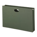 Smead Hanging Pockets with Full-Height Gusset, 1 Section, 3.5" Capacity, Legal Size, Standard Green, 10/Box