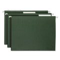Smead Poly Index Tabs and Inserts For Hanging File Folders, 1/3-Cut, White/Clear, 3.5" Wide, 25/Pack