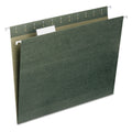 Smead 100% Recycled Hanging File Folders, Letter Size, 1/5-Cut Tabs, Standard Green, 25/Box