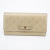 Gucci Gold Guccisima Leather Ribbon Long Wallet #2056