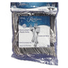 WNA Reflections Heavyweight Plastic Utensils, Fork, Silver, 7", 40/Pack, 8 Packs/Carton