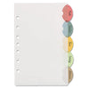 Avery Insertable Style Edge Tab Plastic Dividers, 7-Hole Punched, 5-Tab, 8.5 x 5.5, Translucent, 1 Set