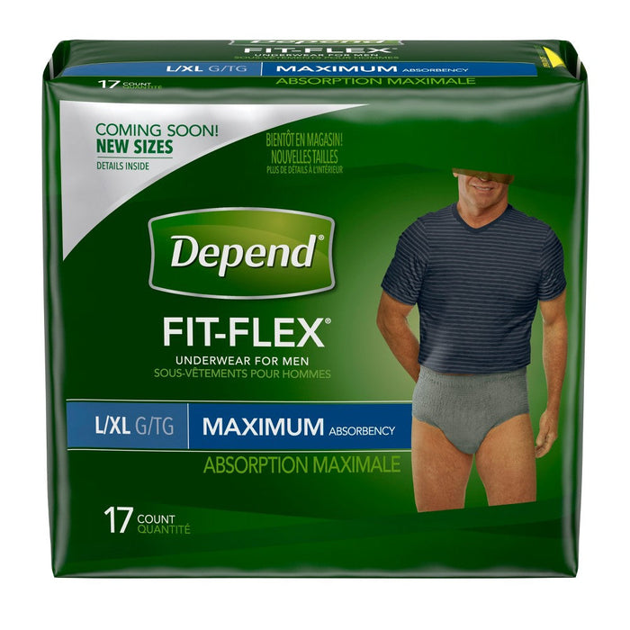 Depend Fit-Flex Underwear, For Men, Maximum Absorbency, L/XL by Pasteur Pharmacy