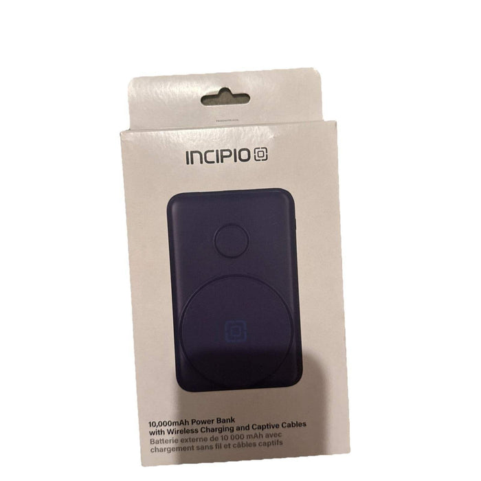 Incipio 10000mAh Power Bank Wireless Charging Integrated Cables USB-C Blue by Price Is Right Miami